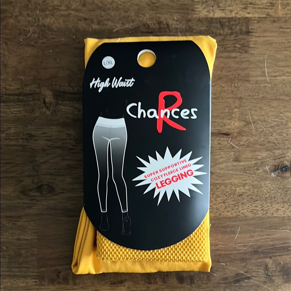 Chances High Waist Yellow Leggings NWT